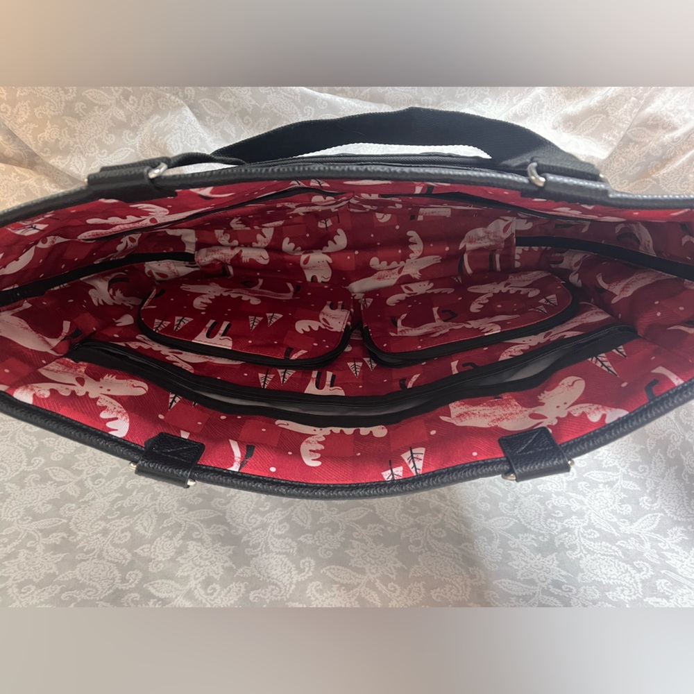 Thirty One Double Take Reversible Tote Moosin Around  *Hostess Special* EUC - Picture 4 of 6